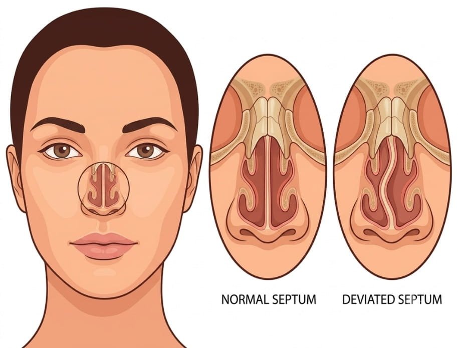 Deviated Nasal Septum: Symptoms, Causes & Treatment